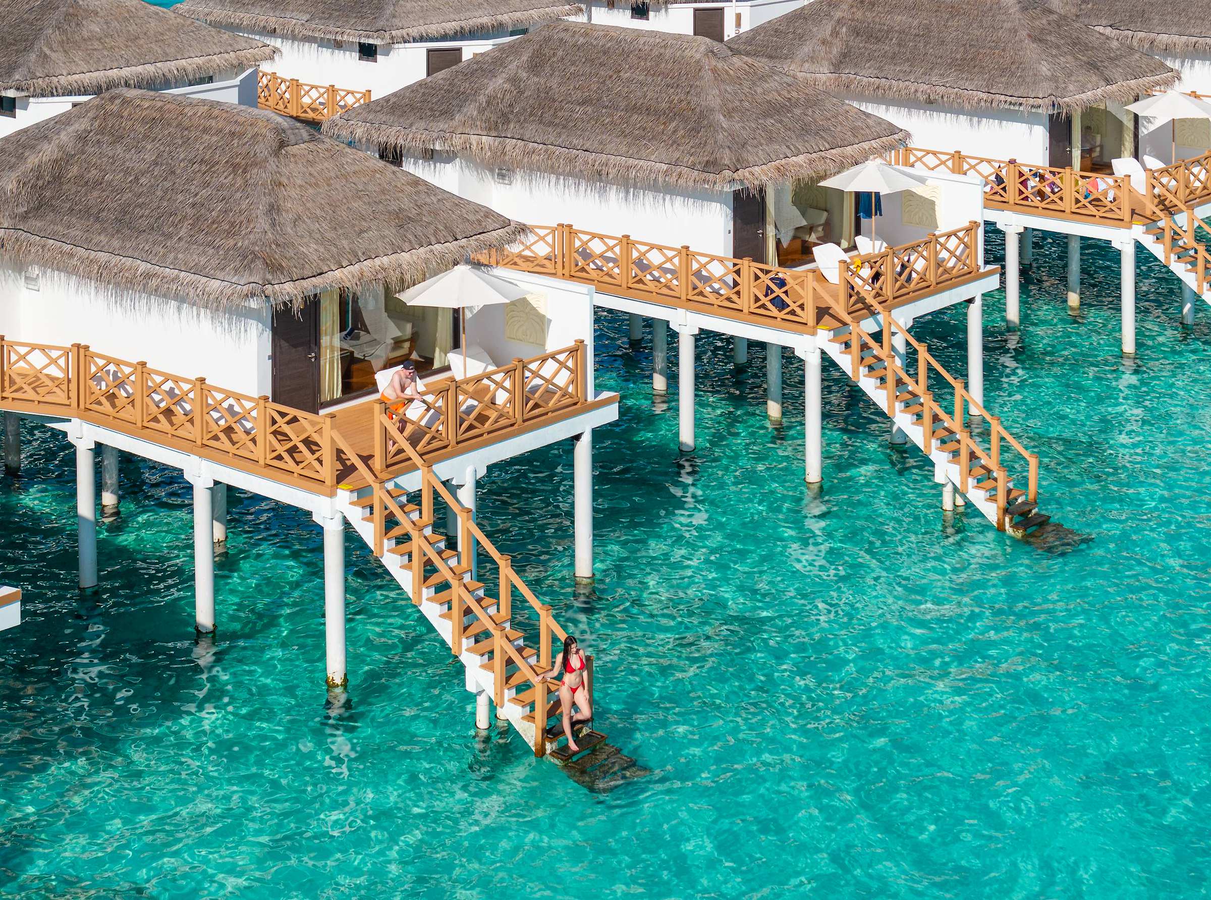 Water bungalows at Angaga, Maldives